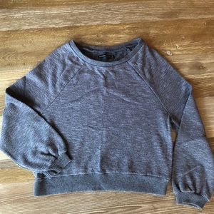 Abercrombie and Fitch Navy Blue Crop Sweatshirt